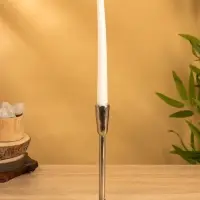 Подсвечник "Модэст" 8х8х23 см, алюминий, цв. серебро