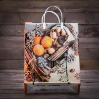 Пакет &laquo;Мандариновое настроение&raquo;, мягкий пластик, 40&times;30 см, 140 мкм