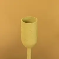 Подсвечник на 1 свечу текстурный "Оливковый" 8х8х15,5 см