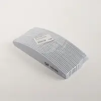 Пилка для ногтей, лодочка, 180/200 грит, 18 см, фасовка 20 шт., серая