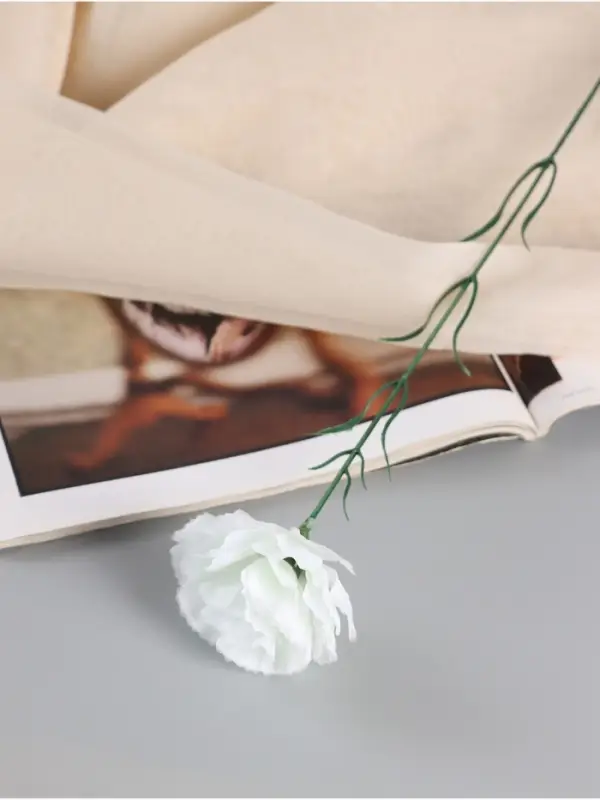 Цветы искусственные &laquo;Гвоздика&raquo;, h=45 см, белые