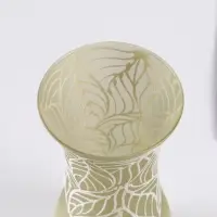 Ваза &laquo;Кармен&raquo; листопад, волна, h=26 см, стекло, бледно-зелёная