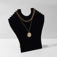 Бюст для украшений, 23&times;7&times;24 см, h=24 см, цвет чёрный