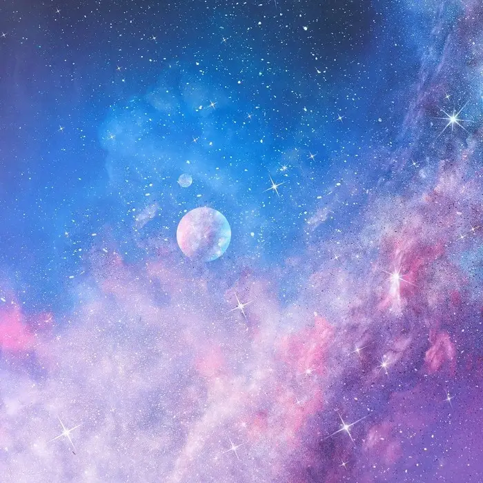 Бумага упаковочная двухсторонняя крафтовая &laquo;Космос&raquo;, 70 х 100 см