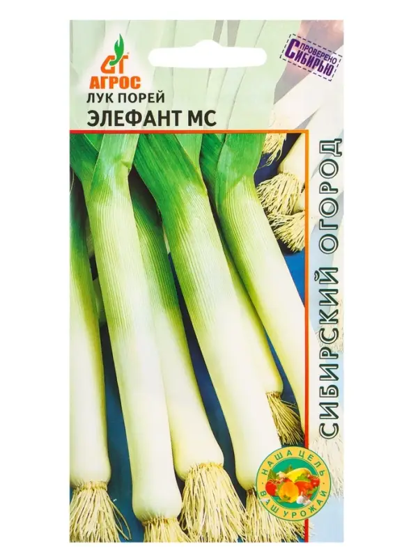 Семена Лук порей "Элефант МС" 1 г