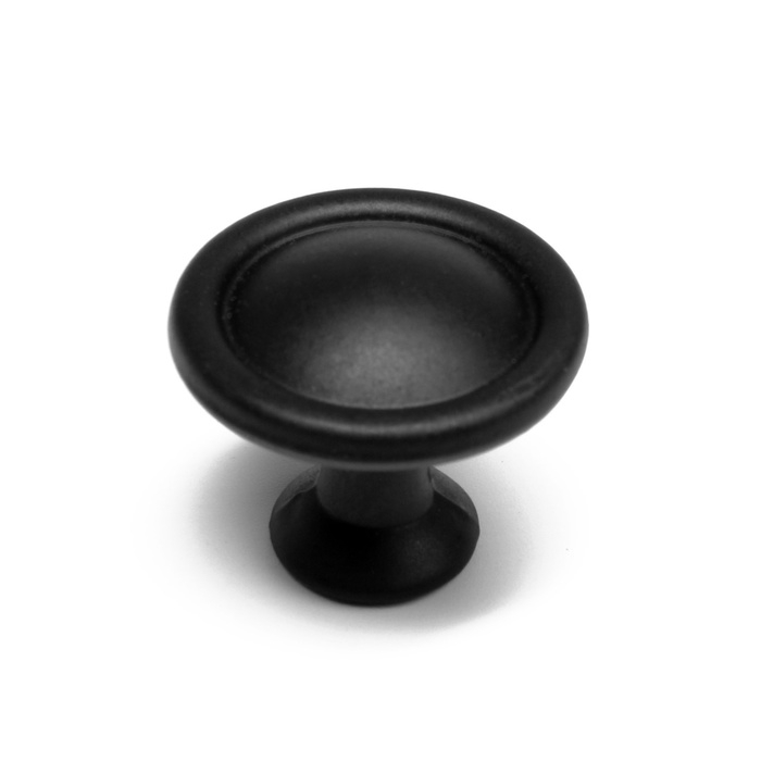 Ручка кнопка ТУНДРА РК118BL, черная, 8 шт TMP