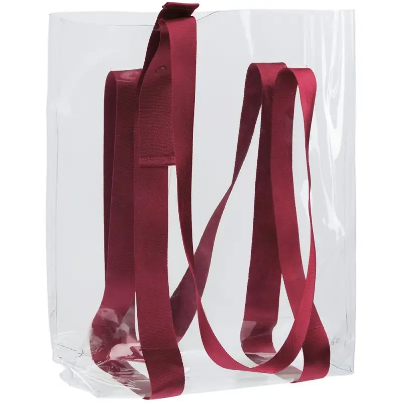 Шопер Clear Fest, прозрачный с красными ручками Шопер Clear Fest, прозрачный с красными ручками