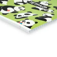 Тетрадь в клетку, 36 л., А5, на скрепке, блок №1 &laquo;Панды&raquo; МИКС