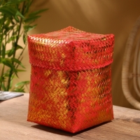 Корзинка плетеная "Голден" 16х16х23 см, розовый