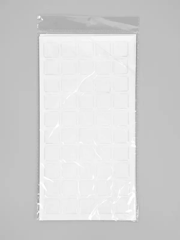 Стикеры эпоксидные прозрачные заготовки 3D 100 шт 2,5 x 2,5 см + самоклеящаяся бумага