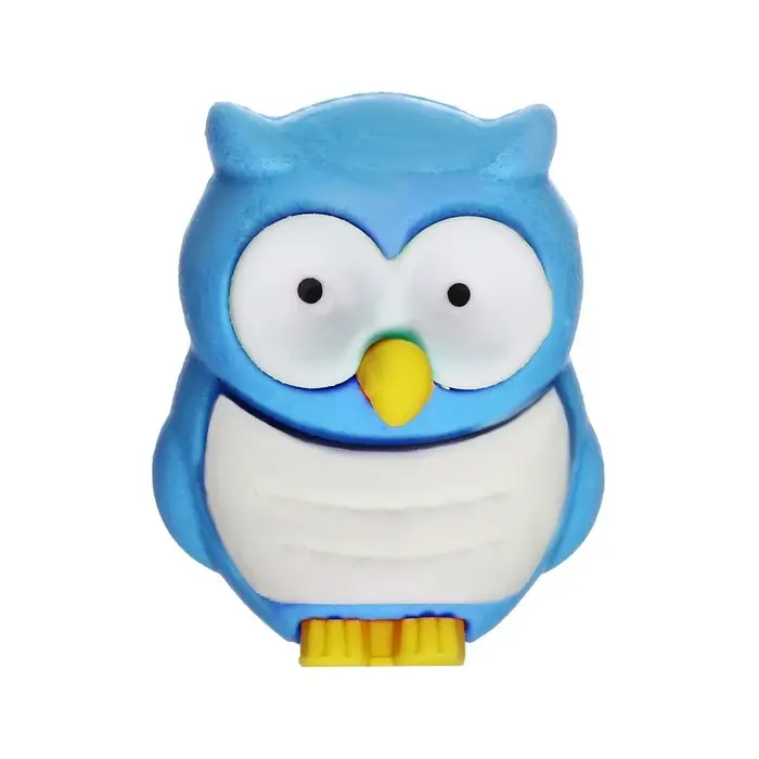 Ластик фигурный "Сова", в блистере, МИКС (штрихкод на штуке)