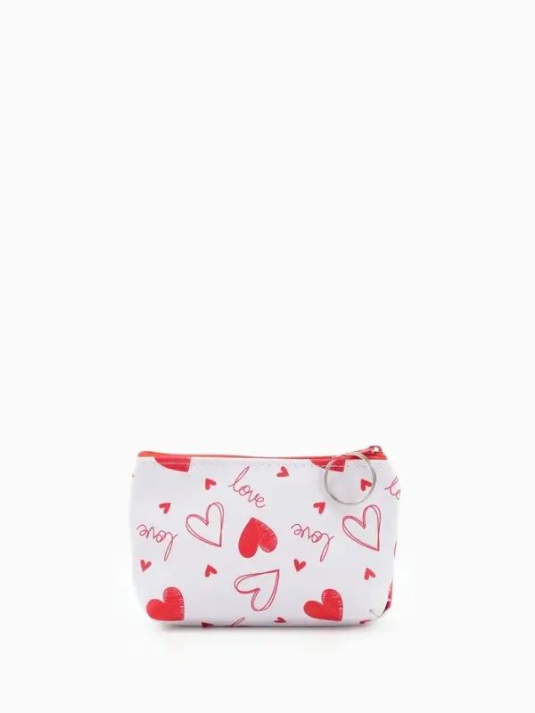 Кошелек жен 13-01-01 Июнь2503, 11*3,5*8,5 см, отд на молнии, белый-красный