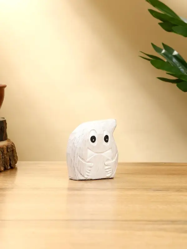 Набор сувенирный "Привидения" дерево H 12, 9, 7 см, цв. светло-серый