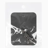 Зажим для кардигана "Ажур", х, цвет серый в чернёном серебре