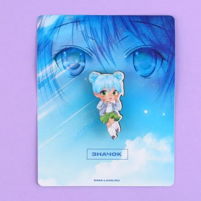 Значок деревянный &laquo;Милашка&raquo;, аниме, 2 х 3,7 см