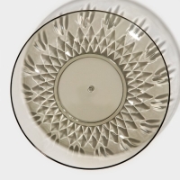 Тарелка &laquo;Грани&raquo;, d=20 см, цвет коричневый