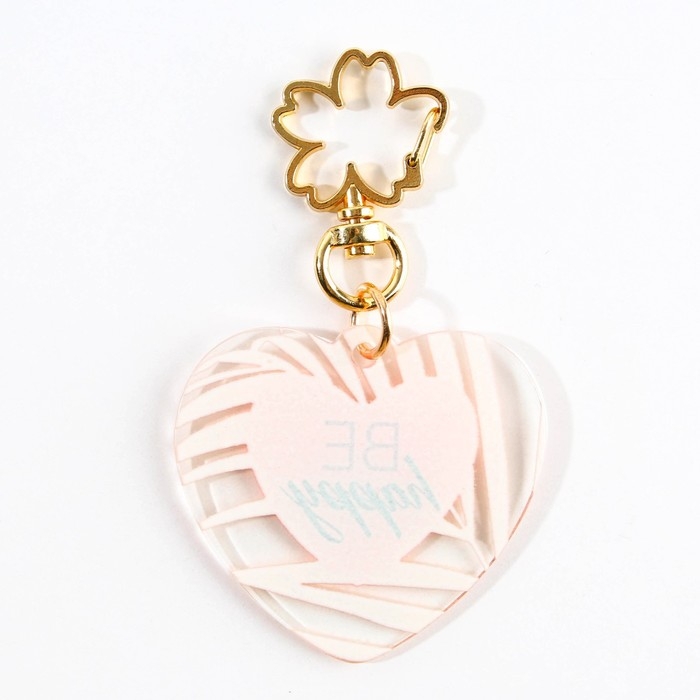 Брелок для ключей акриловый &laquo;Be happy&raquo;, 5 х 4,6 см