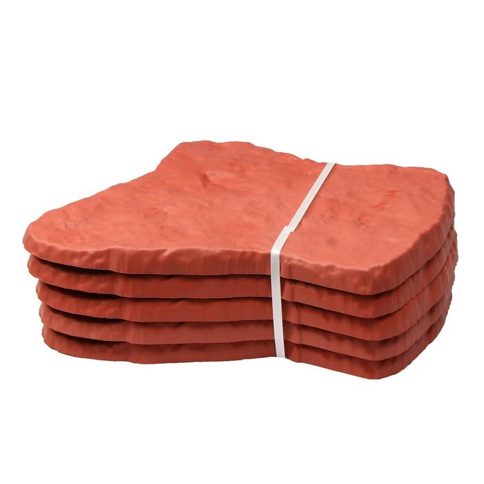 Модульное покрытие, 55 &times; 42 см, пластик, терракотовый, &laquo;Камень № 1&raquo;, 1 шт