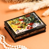 Шкатулка &laquo;Рябина на окне&raquo;, 10&times;14 см, лаковая миниатюра