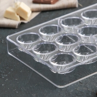 Форма для конфет и шоколада KONFINETTA &laquo;Шаффл&raquo;, 27,5&times;17,5&times;2,5 см, 21 ячейка 3&times;3&times;1 см, цвет прозрачный