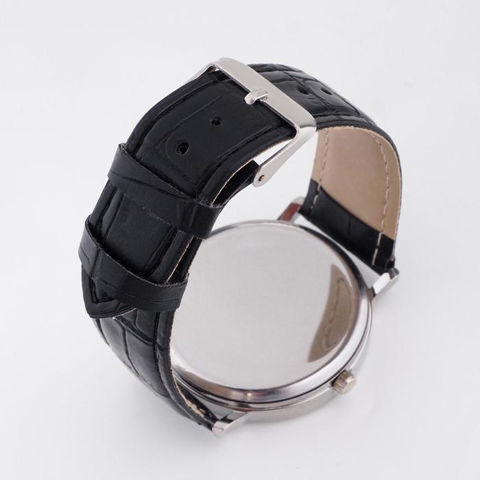 Часы мужские наручные кварцевые "Кобаче", d-3.5 см, хром