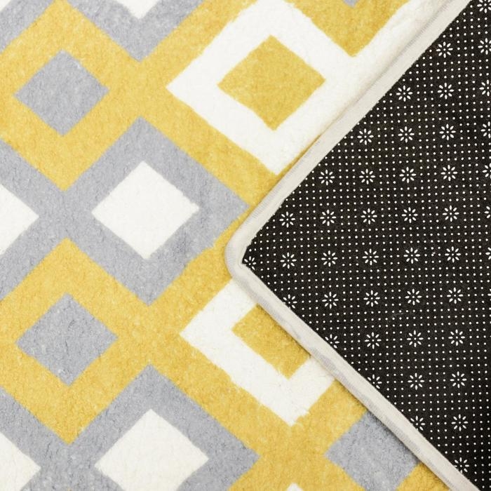 Коврик для ванной SAVANNA &laquo;Роиз&raquo;, 60&times;90 см, цвет горчично-серый