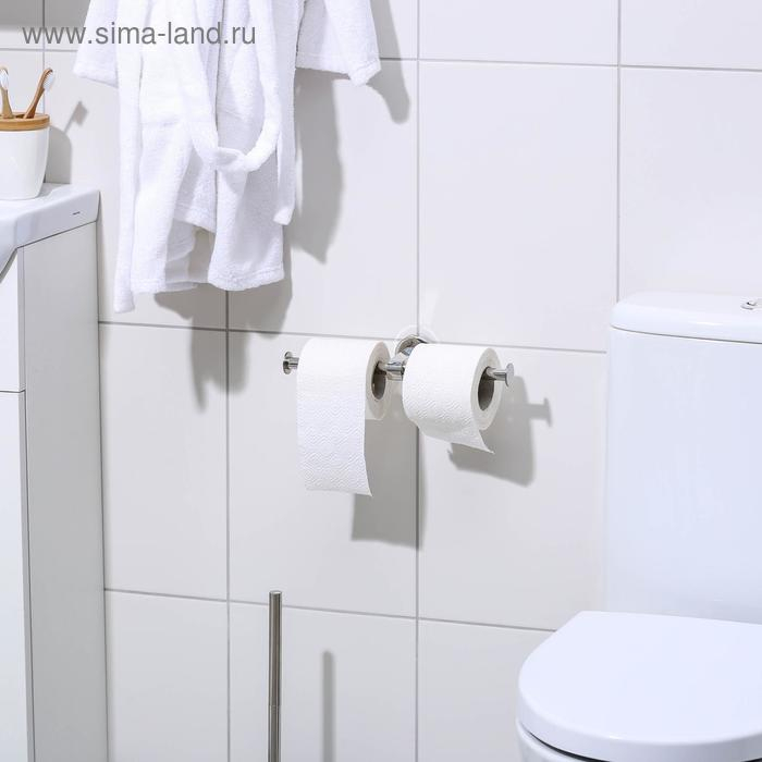 Держатель для туалетной бумаги на 2 рулона, нержавеющая сталь