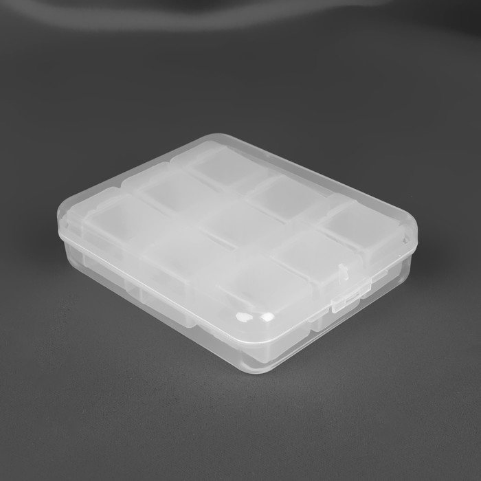 Набор контейнеров для хранения мелочей, 9 шт, 3,4 &times; 2,5 &times; 2,3 см, в контейнере, 11,5 &times; 9 &times; 2,7 см, цвет прозрачный