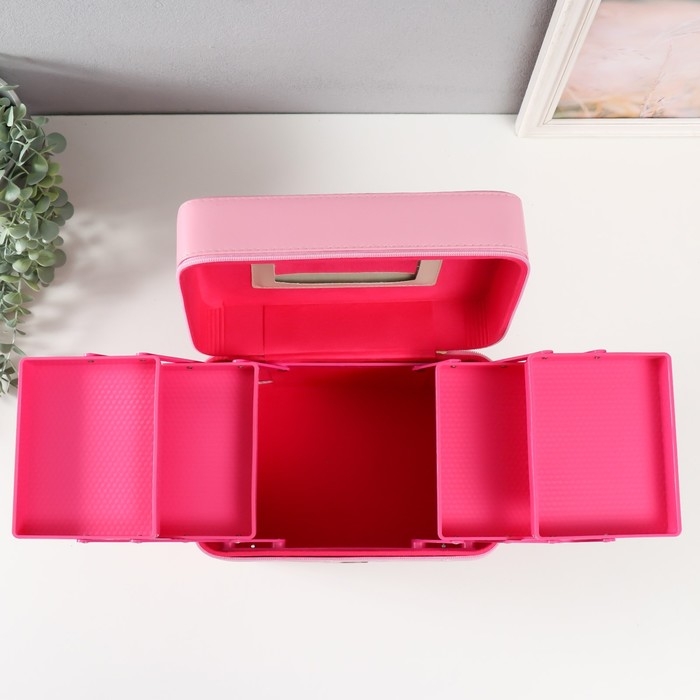 Шкатулка кожзам с зеркалом "Этажи. Рассвет" 27х18х24 см