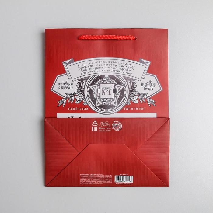 Пакет подарочный ламинированный вертикальный, упаковка, &laquo;Лучшему на свете&raquo;, MS 18 х 23 х 10 см