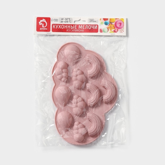 Форма для шоколада Доляна &laquo;Погода&raquo;, силикон, 22,5&times;14,5&times;1,5 см, 11 ячеек, цвет МИКС