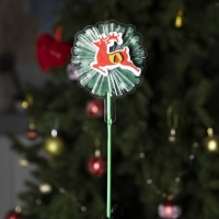 Светодиодная игрушка на палочке &laquo;Олень&raquo; 10 &times; 28 &times; 3 см, батарейки LR44х3 (в комплекте), свечение тёплое белое