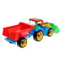 Трактор &laquo;Трудяга&raquo;, с прицепом, МИКС