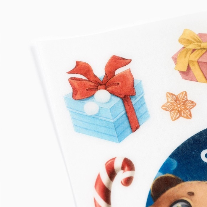 Вафельные картинки съедобные &laquo;С новым годом&raquo; для декора тортов и капкейков, 1 лист