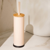 Ёршик для унитаза с подставкой SL Home, силиконовый, 9,8&times;9,8&times;39 цвет бежевый