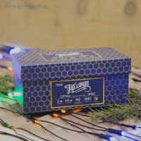 Гирлянда &laquo;Сеть&raquo; 2 х 1.5 м , IP44, УМС, тёмная нить, 192 LED, свечение мульти, 220 В