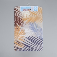 Набор ковриков для ванной и туалета Доляна &laquo;Тропический&raquo;, 2 шт: 50&times;80, 40&times;50 см