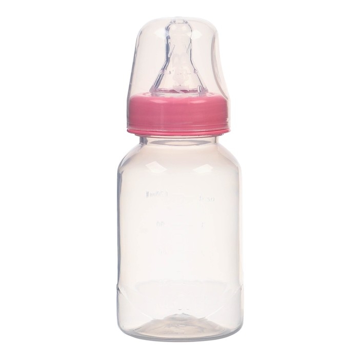 Бутылочка для кормления, классическое горло, 150 мл., от 0 мес., цилиндр, цвет розовый