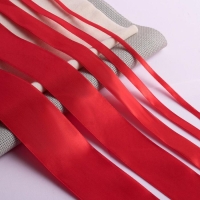 Набор атласных лент, 5 шт, размер лент: 6/10/20/40/50 мм &times; 23 &plusmn; 1 м, цвет красный