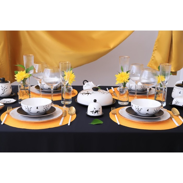 Блюдо сервировочное Доляна &laquo;Весенний вечер&raquo;, 15&times;15 см, цвет белый