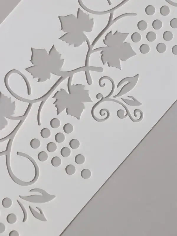 Трафарет бордюрный пластик "Виноград" 10х30 см