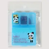 Таблетница, 9.2&times;6.5&times;1.6 см, 4 секции, МИКС