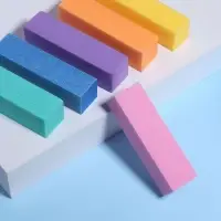 Баф наждачный для ногтей, четырёхсторонний, 9&times;2.5&times;2.5 см, МИКС