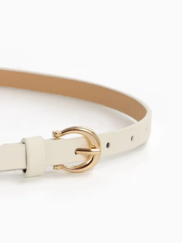 Ремень жен 02-01-01-01, Март2502, 1,3*0,3*110 см, без винта, пряж золото, 1 прокол,