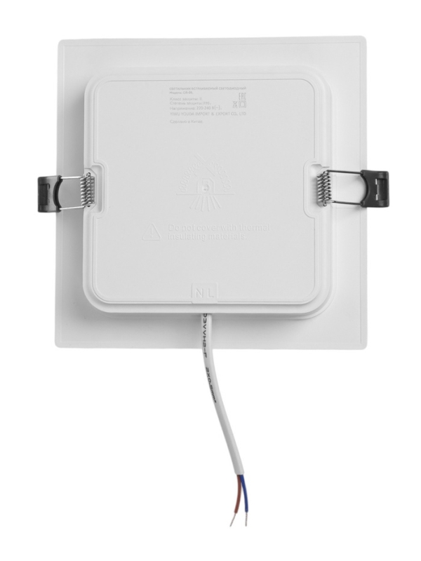 Светильник встраиваемый светодиодный "Даунлайт" 12Вт, 4000K, 1140 Лм, 220В, 150х27мм,квадрат   10532