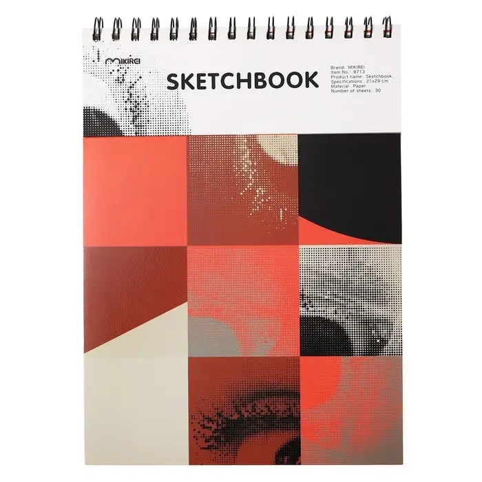 Скетчбук 21х29см для пастели, 30 листов , жесткая обложка, плотность 130 гр, МИКС