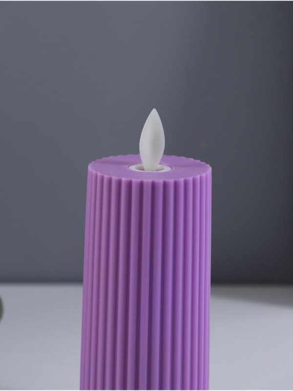 Ночник свеча "Уют" LED 3xAG13 сиреневый 5х5х11см