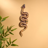 Сувенир интерьерный "Змея" дерево 50х13 см, цв. серый