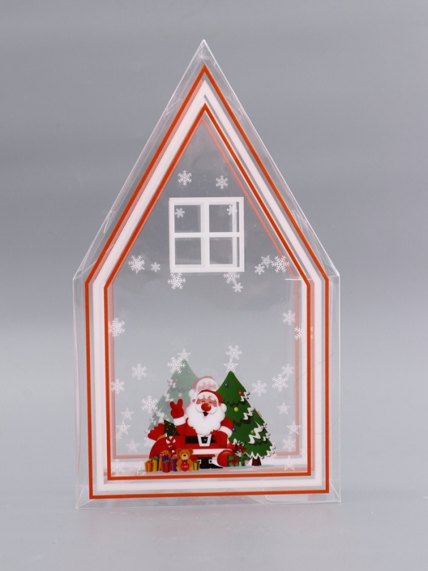 Складная коробка из PVC 11,5 х 20 х 4 см "Веселый Дед Мороз"