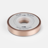 Лента атласная двухсторонняя №812 15мм*25&plusmn;1м телесный TR